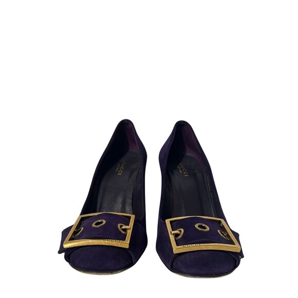 Gucci Suede Studded Pumps 37 - Picture 2 of 4